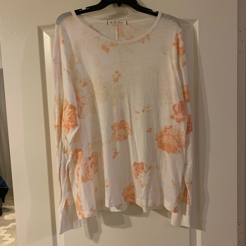 We The Free- oversized, floral, cotton t-shirt